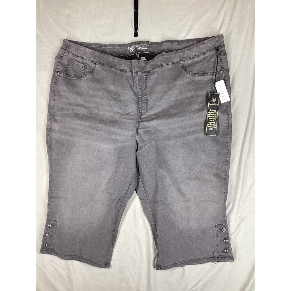 DG2 Diane Gilman Jeans Women’s 4X Gray Stretch Denim Pull On Slim Fit NWT